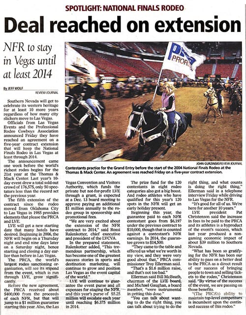 2005 NFR history