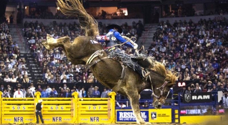 Saddle Bronc Rider Ryder Wright Wins Round 6