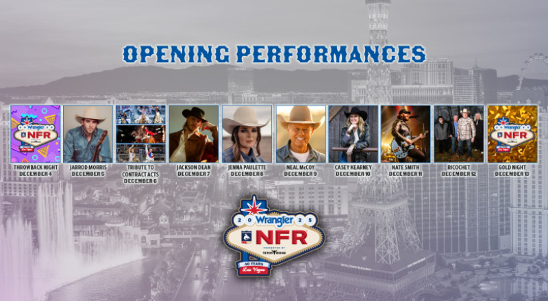 Opening Performances Announced for the 40th Anniversary of the National Finals Rodeo in Las Vegas