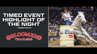 The 2024 #Wrangler NFR Round 10 Timed Event Highlight of the Night presented by Bloomer Trailers